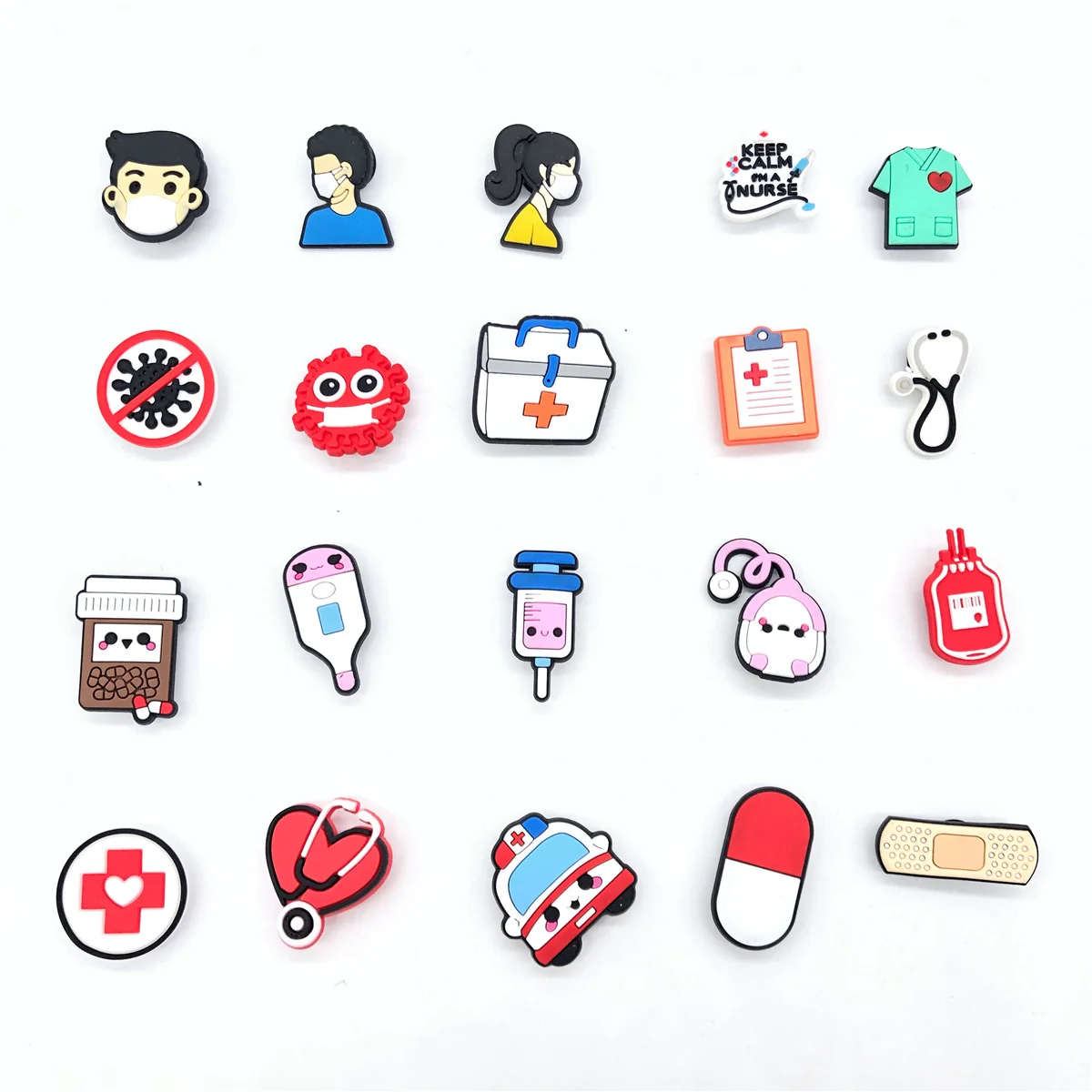 

Original Factory Cheap Soft Pvc Charms Shoe Charm Custom Alloy Stethoscope Syringe Nurse Medicalenamel Keychain Keyring, Picture