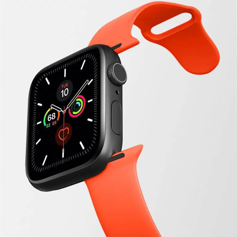 

Suitable for 38mm 42mm watch band wholesale custom sports multicolor silicone watch band, 57 colors
