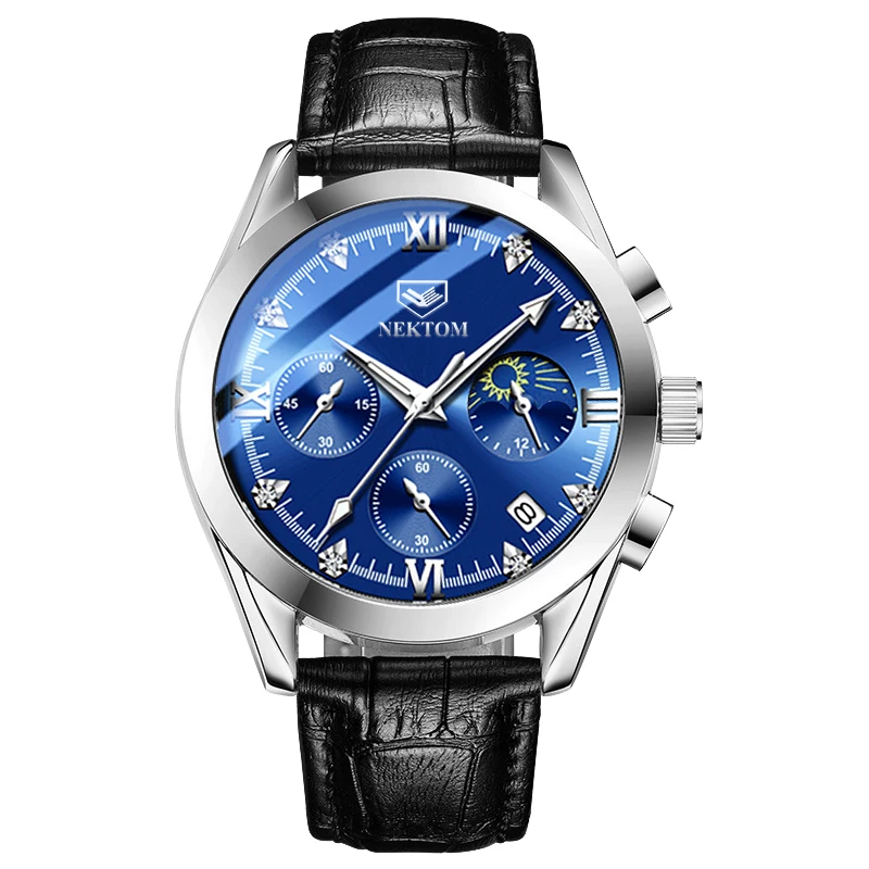 

Free Shipping for Hot Seller Leather Waterproof Quartz Watch for Men