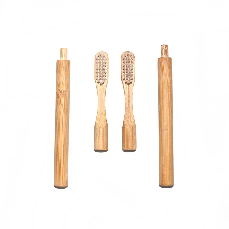 

New Eco-friendly Products Replace handle Zero Waste Degradable Bamboo Toothbrush Replacement Heads, Customized
