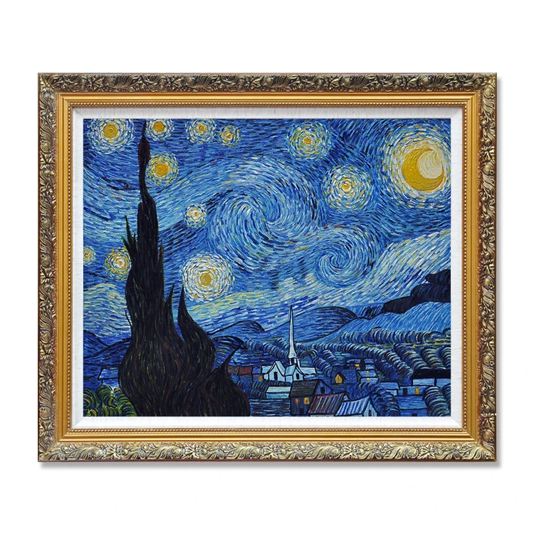 Museum Quality Hand Painted Famous Landscape Art Cuadros Para Sala Starry Night Vincent Van Gogh Reproduction Oil Painting