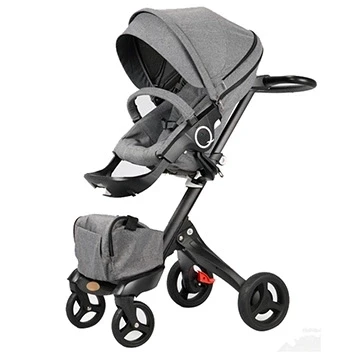 

Top quality high end aluminum alloy luxury baby stroller High Landscape Folding Baby Carriage