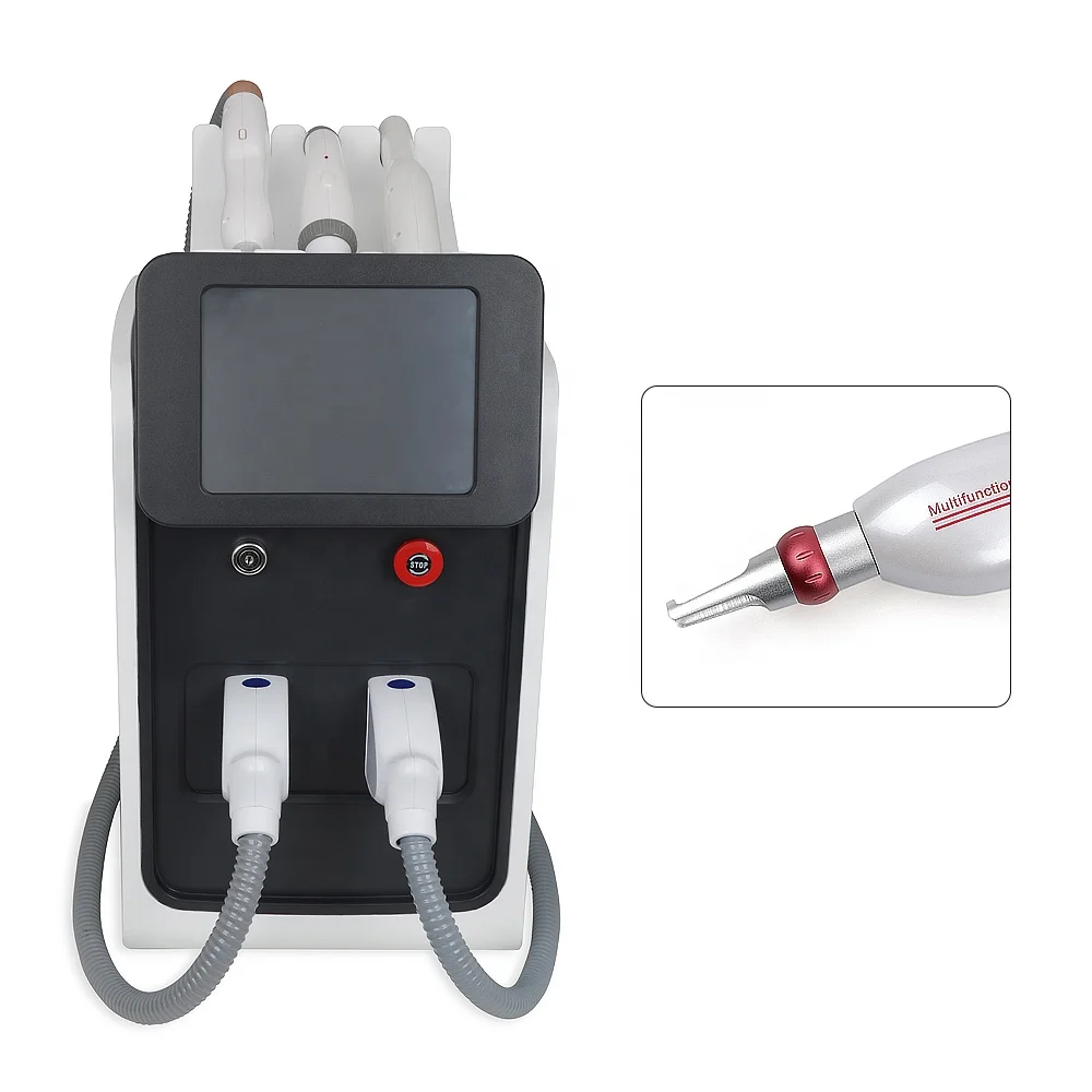 

4 in 1 System 808nm Diode Laser IPL Laser Hair Removal ND yag Machine for sale, White