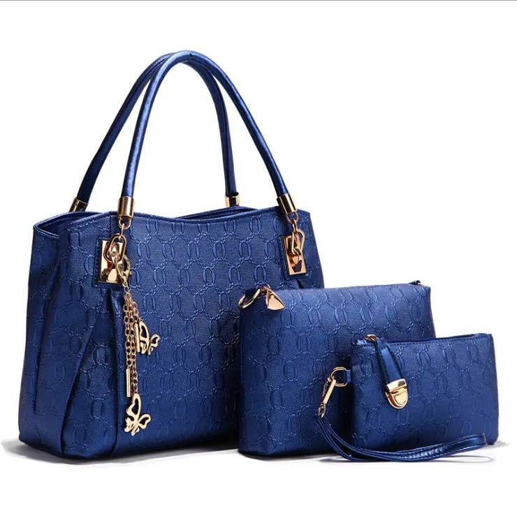 

Qetesh Fashion Luxury Women Shoulder Bags Wholesale Designer Lady Handbags Set, 4 colors available