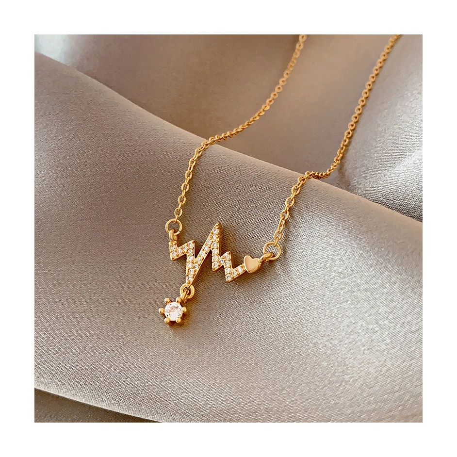 

ERESI Jewelry Women Wholesale Butterfly Pearl Letter initial Stainless Steel Gold Zircon Heart Star Moon Necklaces Jewelry Women