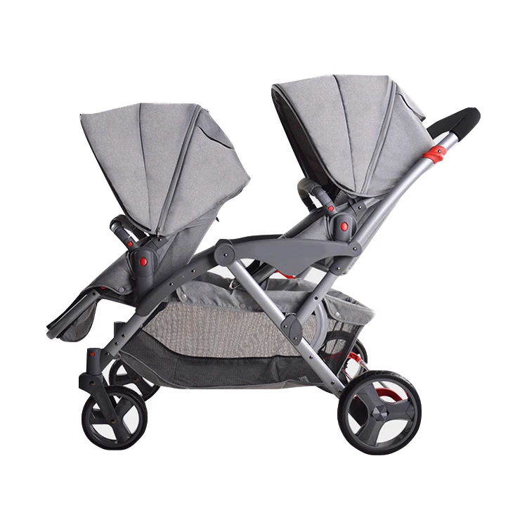 

Purorigin Portable baby stroller zhongshan baby stroller twin carriage twin baby stroller double, Black;gre;,blue;red;khaki