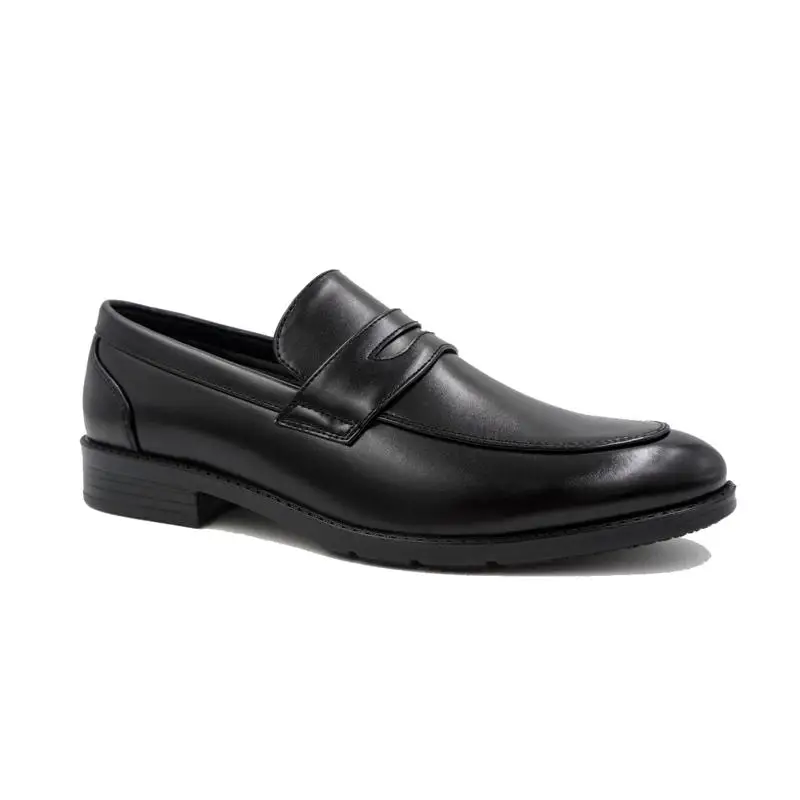 Schwarze, lässige, flache Slip-On-Kleider für Herren, formelle Business-Schuhe für Jungen