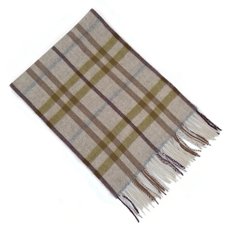 
India Nepal Pure Tartan Mongolian Luxury Mens Pashmina Scarves New Design Check Thick Winter 100% Cashmere Scarf for Men 
