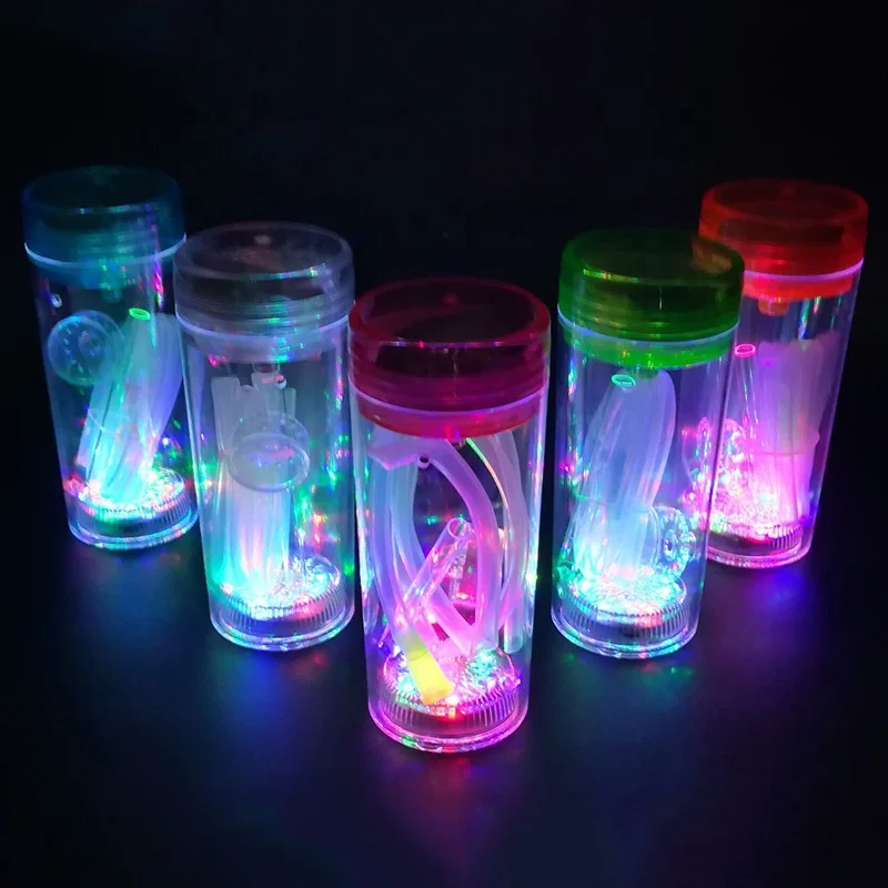 

Wholesale Portable LED Hookah Shisha Cup Set Light Up Travel Plastic Car Smoking Cup Hookah