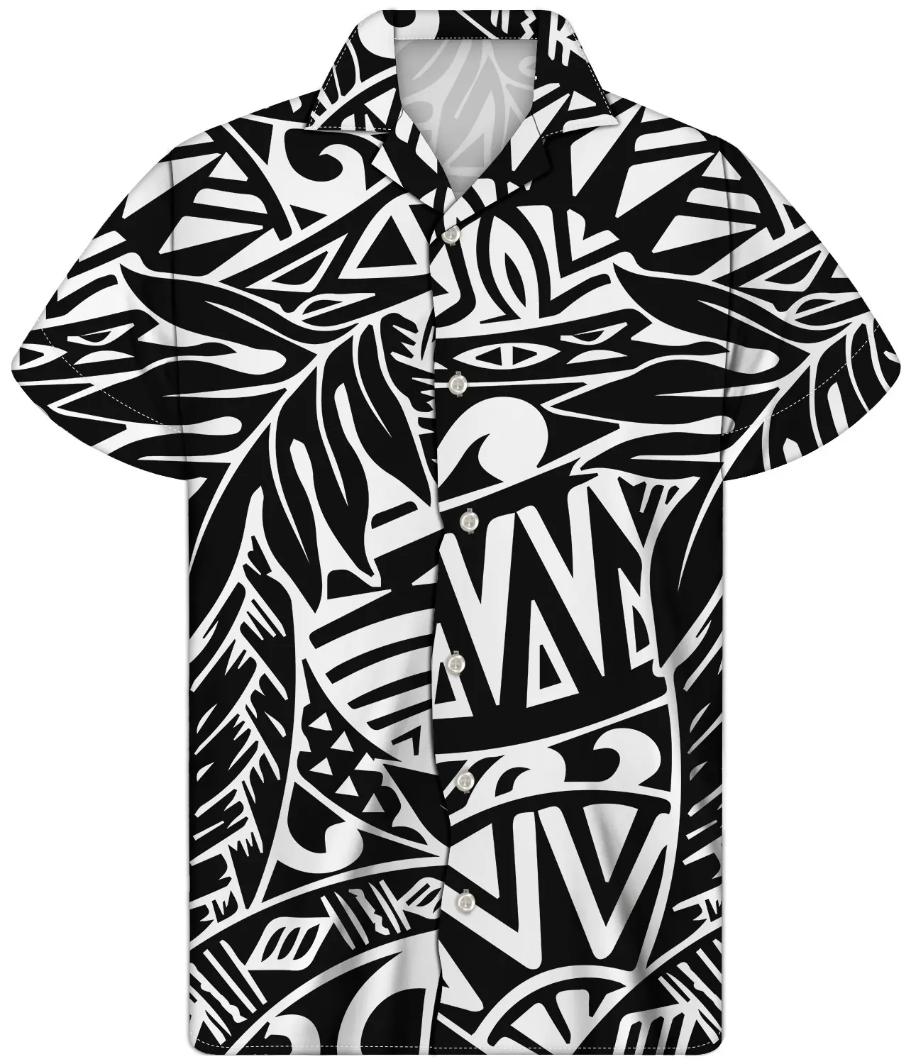 

Mens 3D Polynesian Print Plus Size Shirts Cuban Collar Short Sleeve Regular Shirts for Men Womens, Customized color
