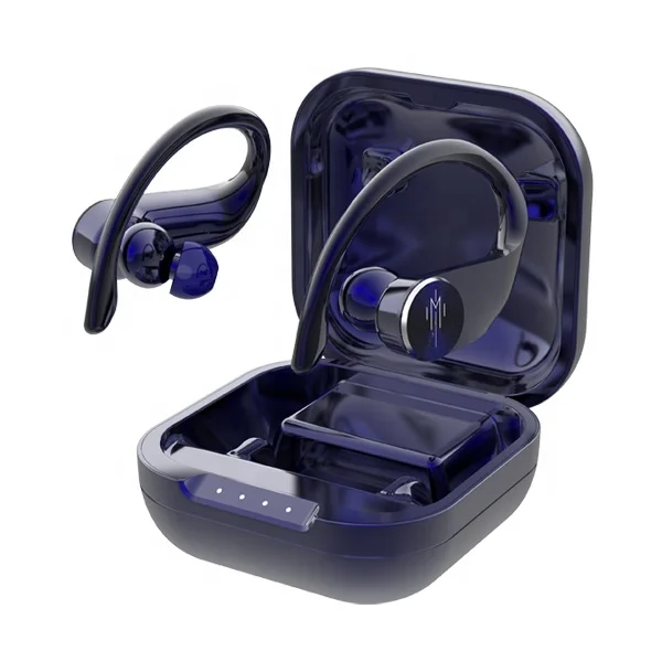 

2021 Best Selling Magictom TWS Blue tooth 5.0 Wireless Earbuds Earphones Touch Control IPX4 Waterproof with Charging Case, Black/blue