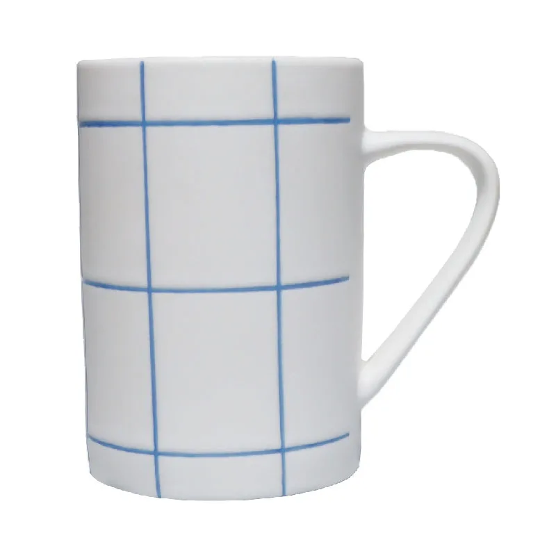 

Drinkware Bulk Hand Painted Blue Cheap Tea Cups Pottery Ceramic Mugs For Restaurant/Home/Office/Gifts, White color