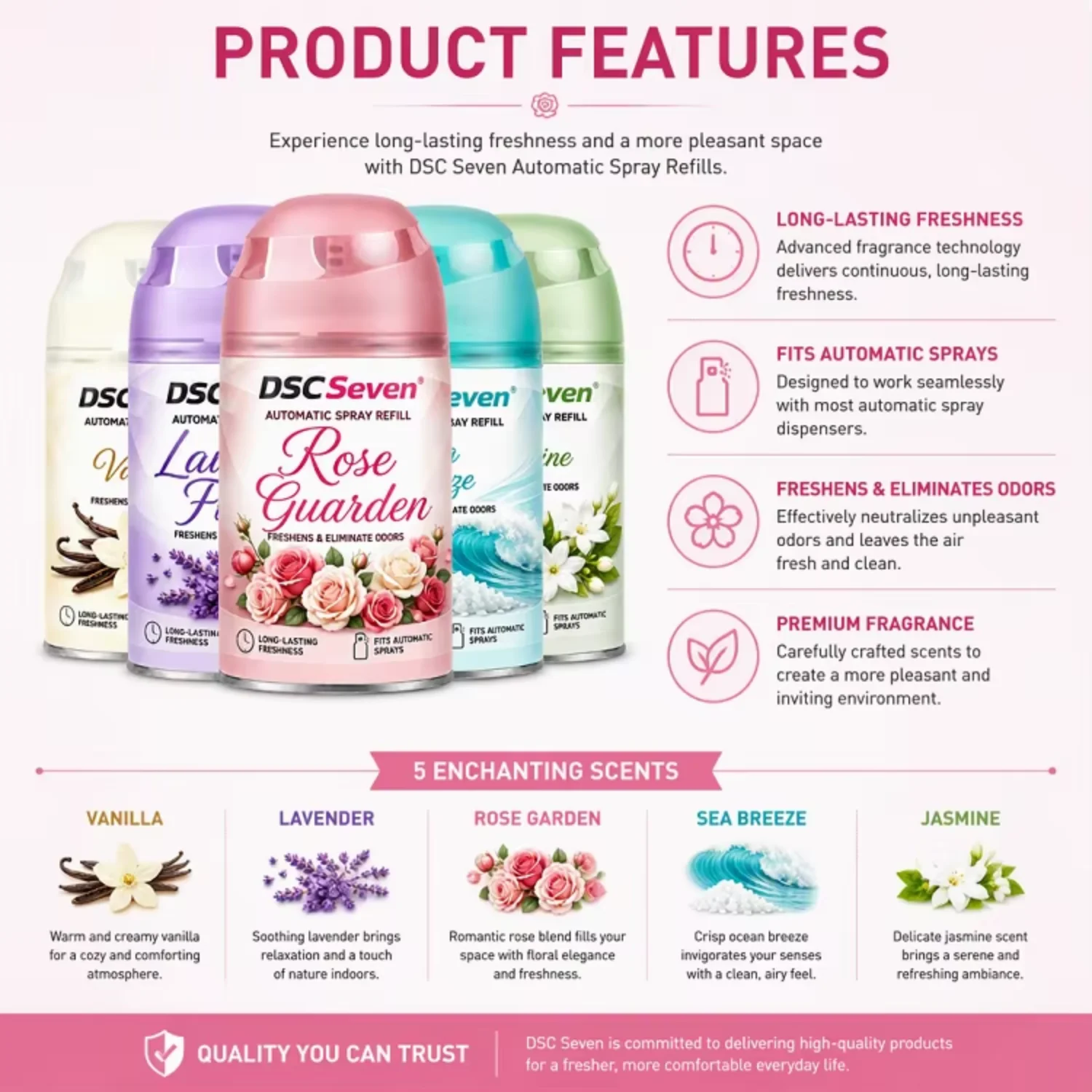 Lavender Scent Air Freshener Spray for Bedroom Automatic Spray Refill Air Freshener