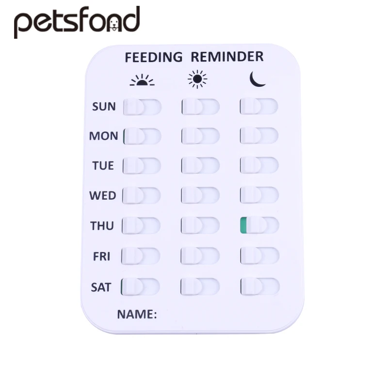 

Pet feeding reminder, White