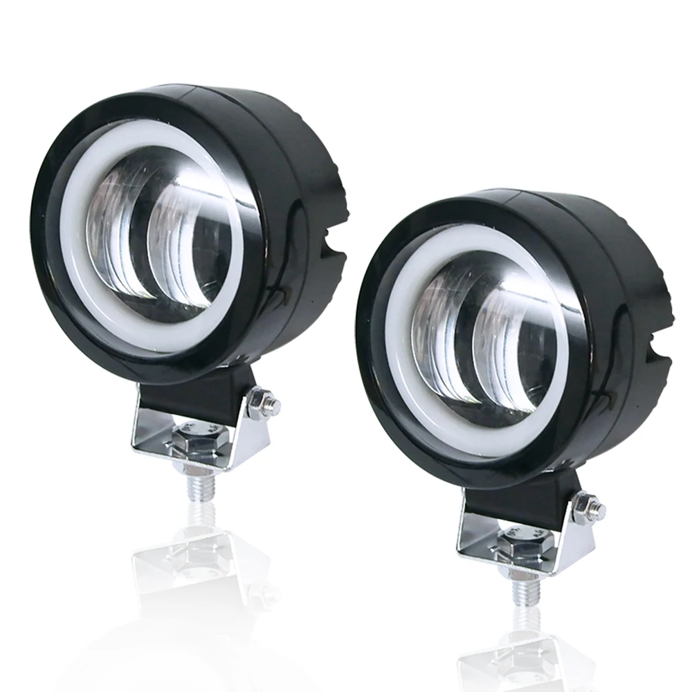 Car Headlight 20W LED Circular Square Work Light 20W Fog Lamp Combo Beam Offroad Car Spotlight Night Driving Lighting