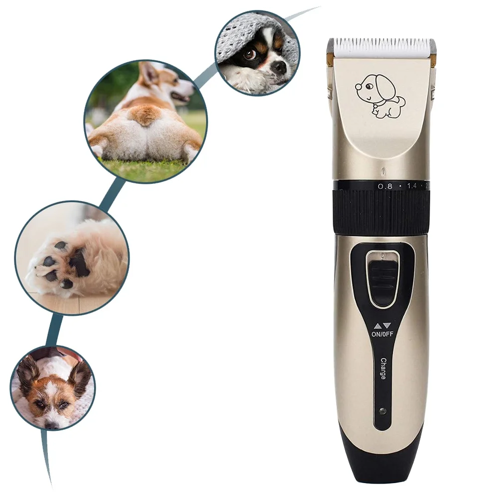 

Holesale Professional Animal Cat Electric Pet Dog Hair Trimmer Cordless Pet Clipper, Gold