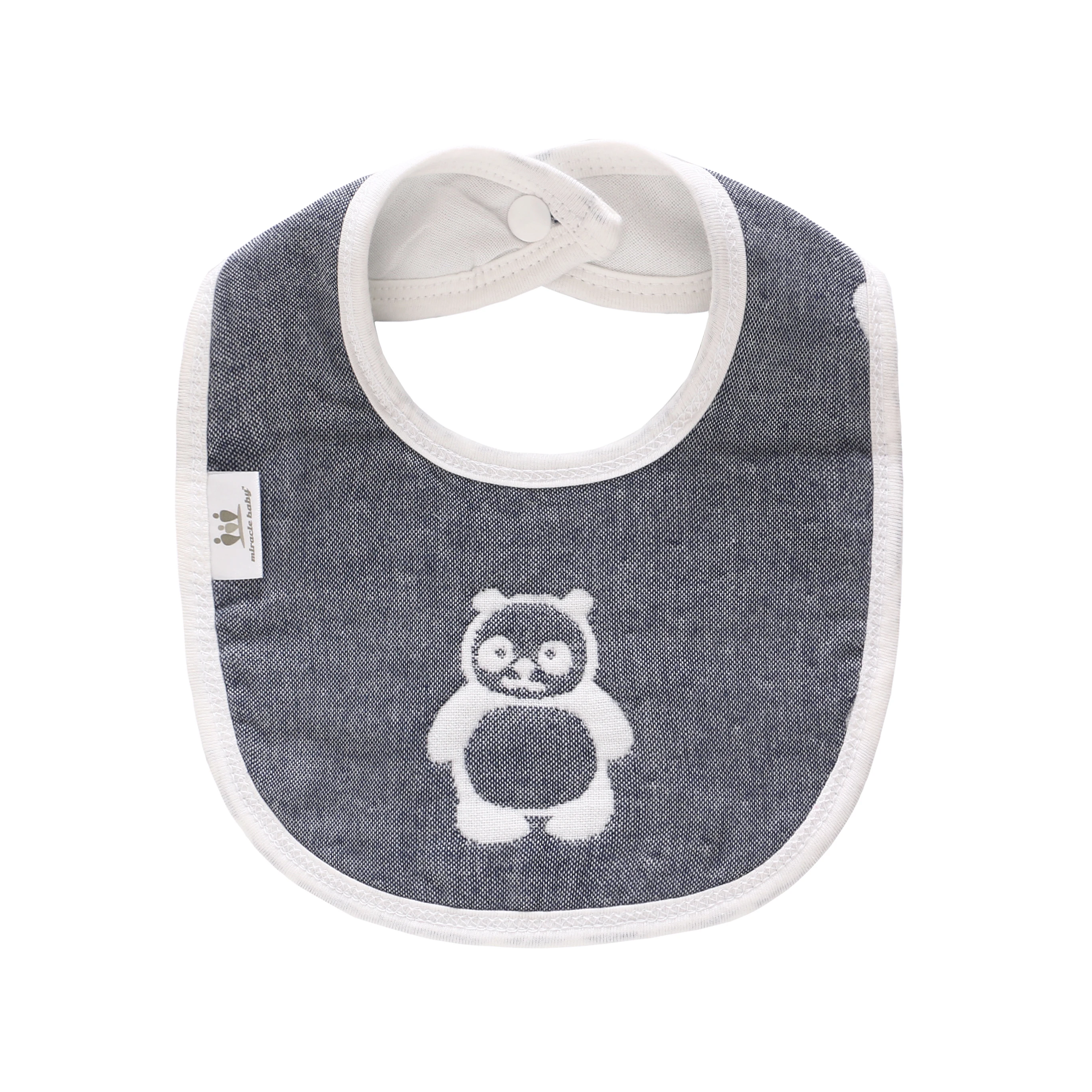 

Big Sale! Miracle Baby cheap washable cute design baby bandana drool bibs with teether 6 layers 100% soft cotton muslin baby bib