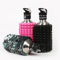 

Aonfit Fashion Multi-function Fitness Drink Water Bottle Foam Roller