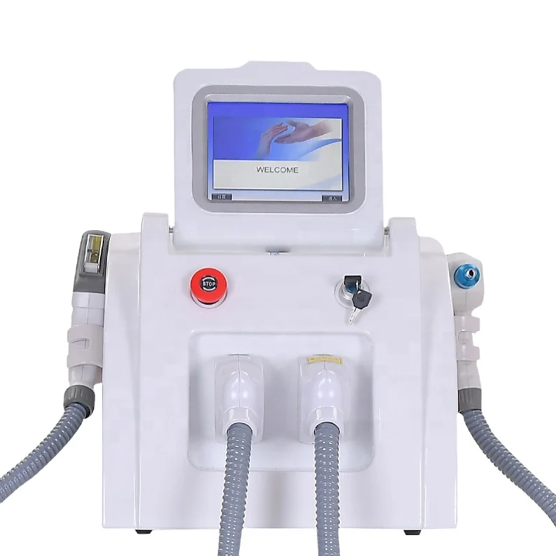 

2 in 1 SHR+E-light+IPL OPT hair Removal Carbon peeling ND YAG Laser Machine Permanent Hair Removal Beauty Machine