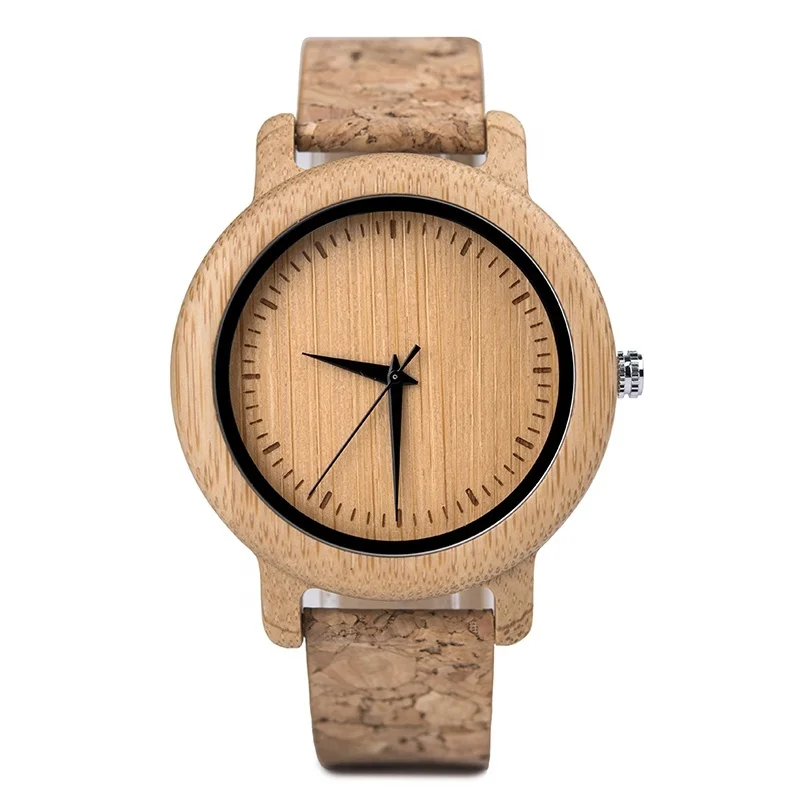 

DODO DEER Couple Wooden Watch OEM Cork Leather Retro Watch Custom Engraving Watch Dropshipping