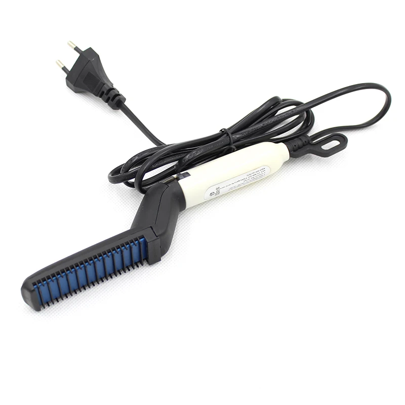 

Amazon Hot Selling Beard Straightener for Men Ionic Hair Brush Electronic Hair Straightener Quick Modelling Comb, Blue