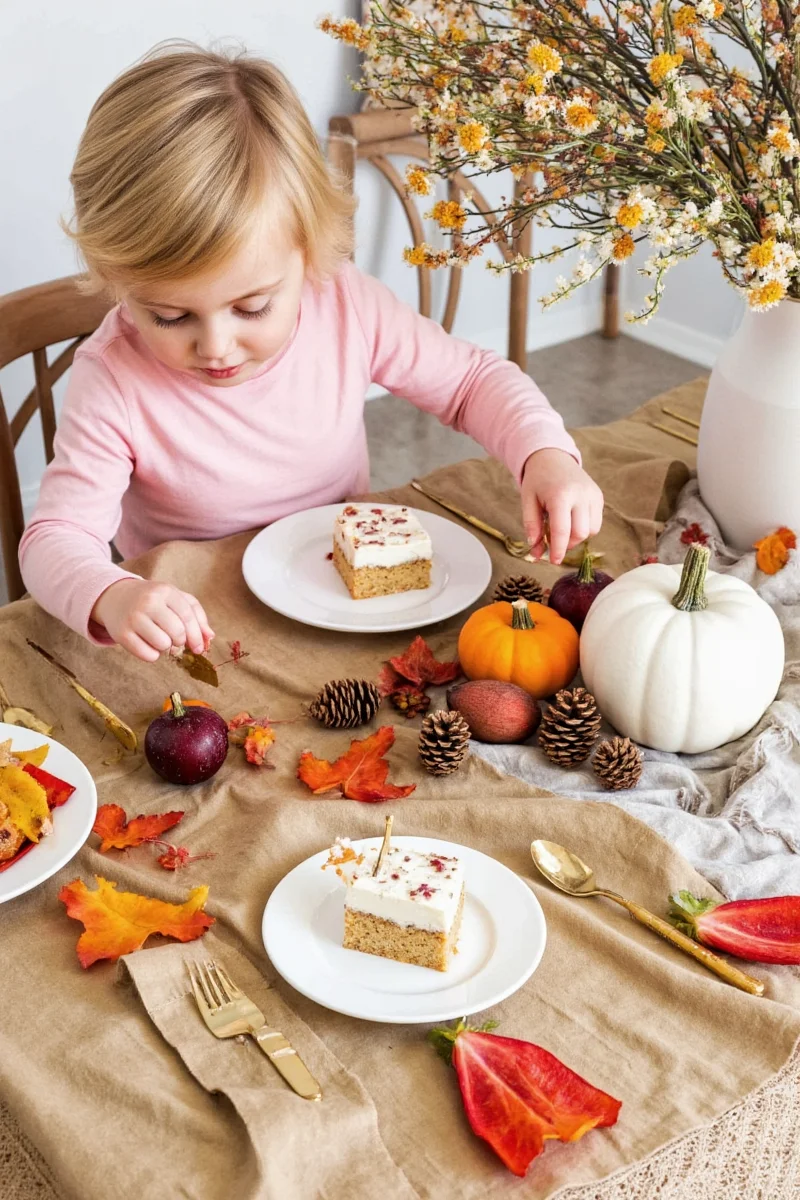 DIY-themed Thanksgiving table with handmade decorations
