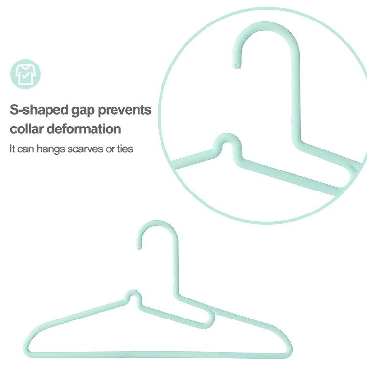 Seamless Thick Plastic Hangers Green Plastic Hangers Without Notches