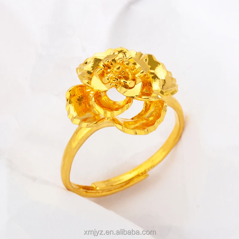 

Live Source New Style Personalized Flower Brass Ring Women Fashion Ring Wholesale Jewelry