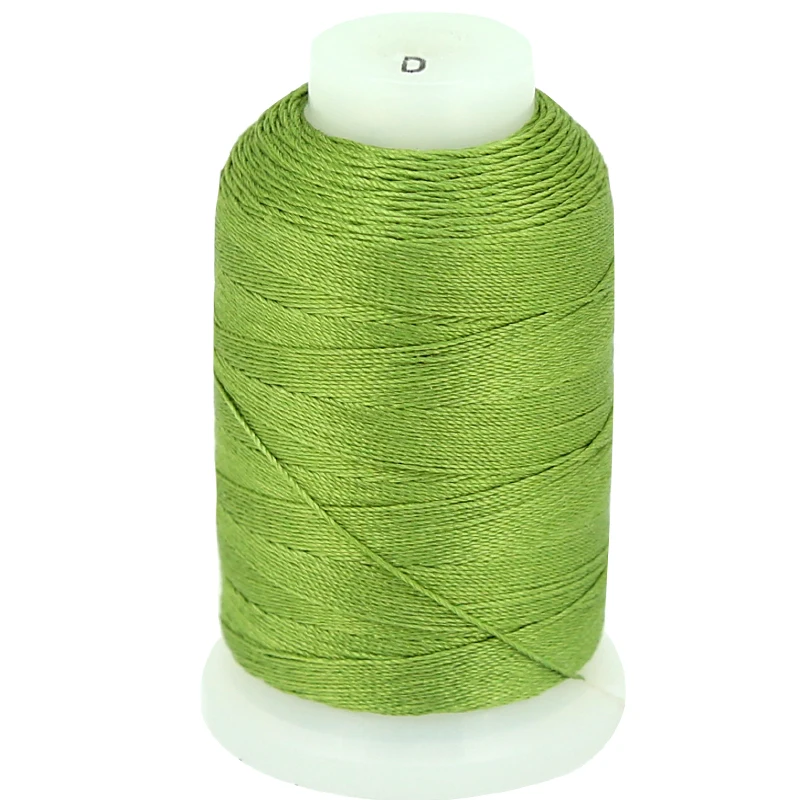 

260 Yards Handmade Custom 100% Silk Natural Silk Bright Green Jewelry Silk Cord