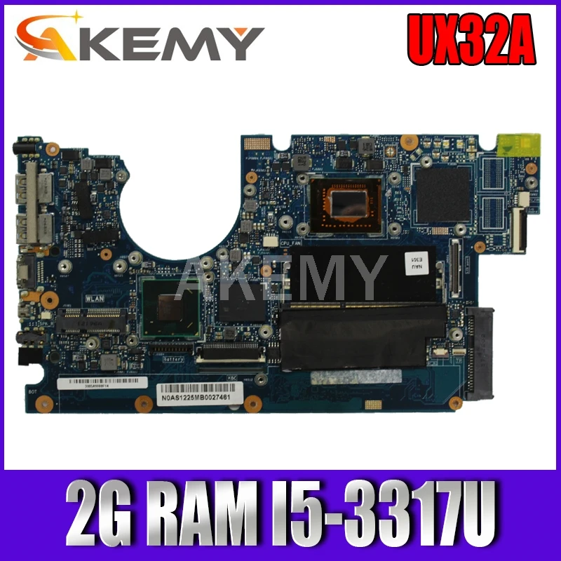 

SAMXINNO For ASUS UX32A Laotop Mainboard UX32VD UX32V UX32A 90R-NYOMB1500Y Motherboard with 2G RAM I5-3317U