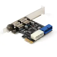 

Dual Ports PCI-E to USB 3.0 HUB PCI Express Expansion 19pin Header Card Adapter