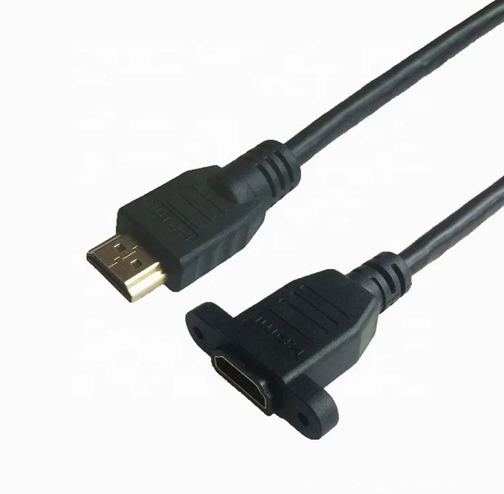 HDMI cable HDMI Female Panel mount extension cable 20cm