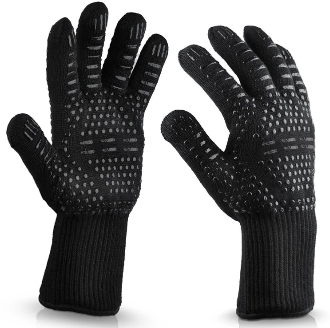 

EN407 Certified 500C Heat Resistant Oven BBQ Gloves for Grill Cooking Baking, Any color customized