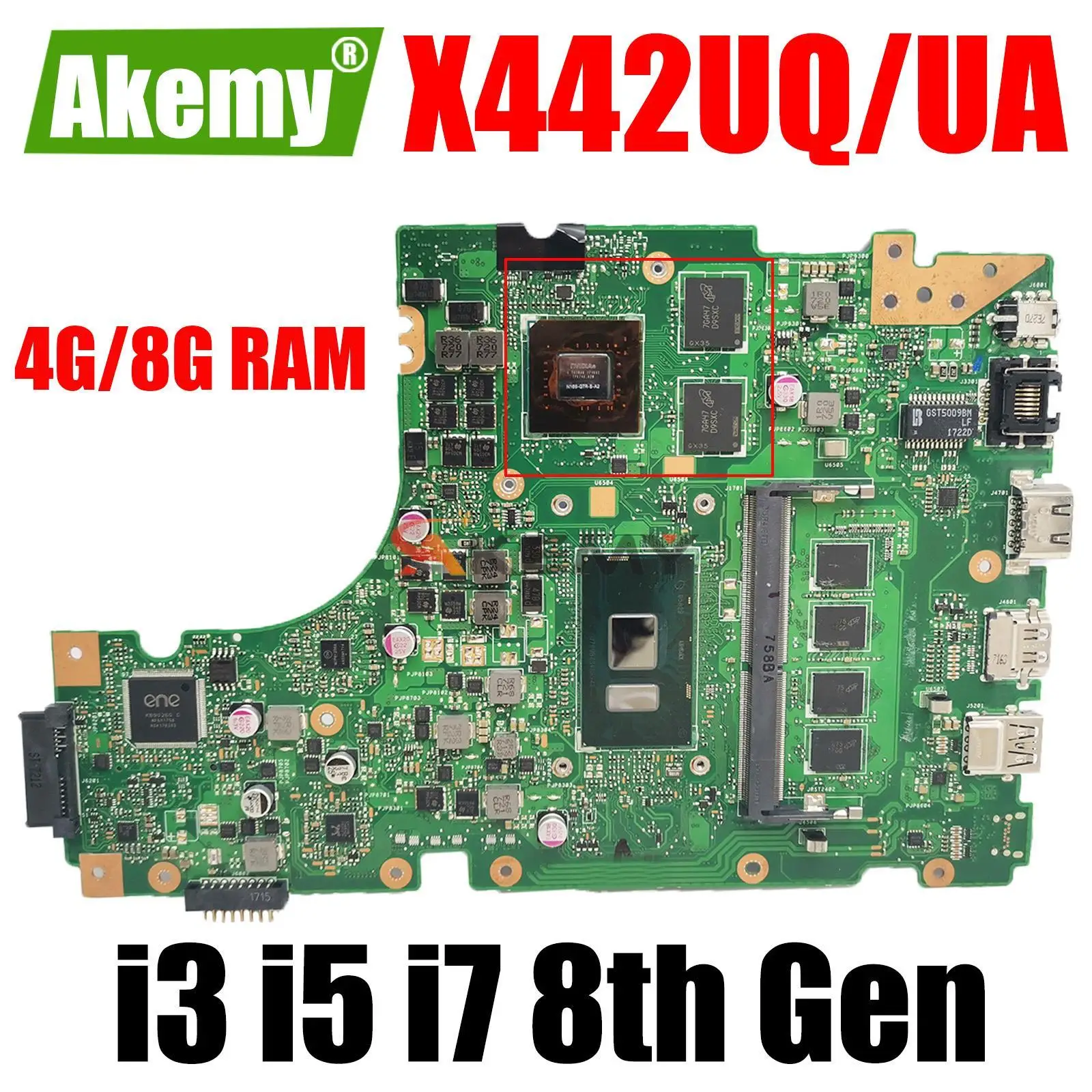 

X442UQ Mainboard X442U F442U A442U A480U R419U X442UN X442UQR X442URR X442UR X442UF X442UA X442UAR Laptop Motherboard