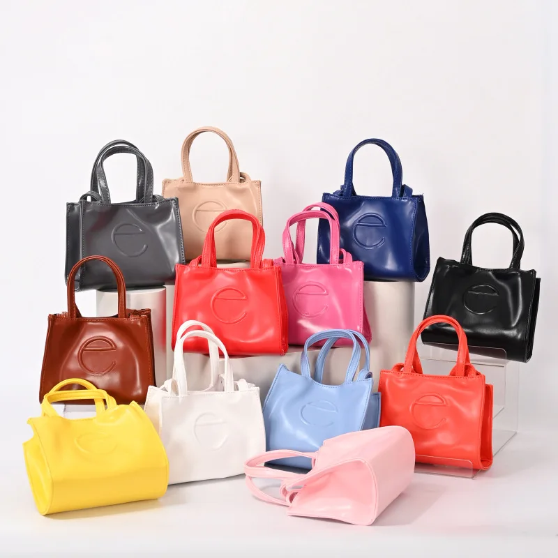 

2021 Brand Women Shoulder Bags High Quality PU Telfars Leather Handbags Bolso de mano Custom Tote Bags No Minimum, Multi