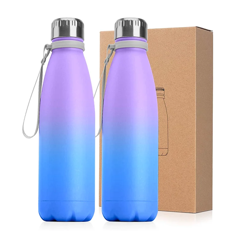 

350ml double wall vacuum insulated stainless steel water bottle drinking Custom logo cola shaped, Customized according to pantone color codes