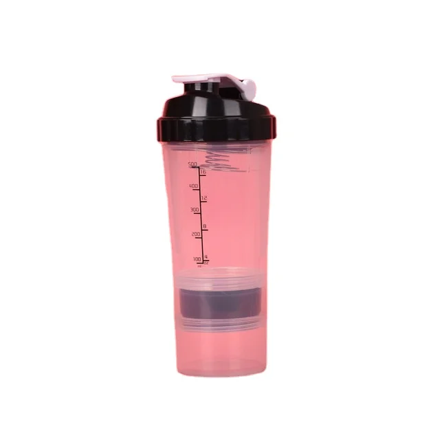 

Mikenda 600ml Shaker Bottle Leak-Proof With Handle Gym Fitness Durable Sports Water Bottles Drinkware with logo marker