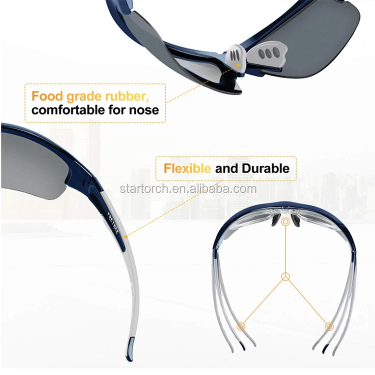 UV Protection TR90 Unbreakable Sports for Polarized Sunglasses for Men Women