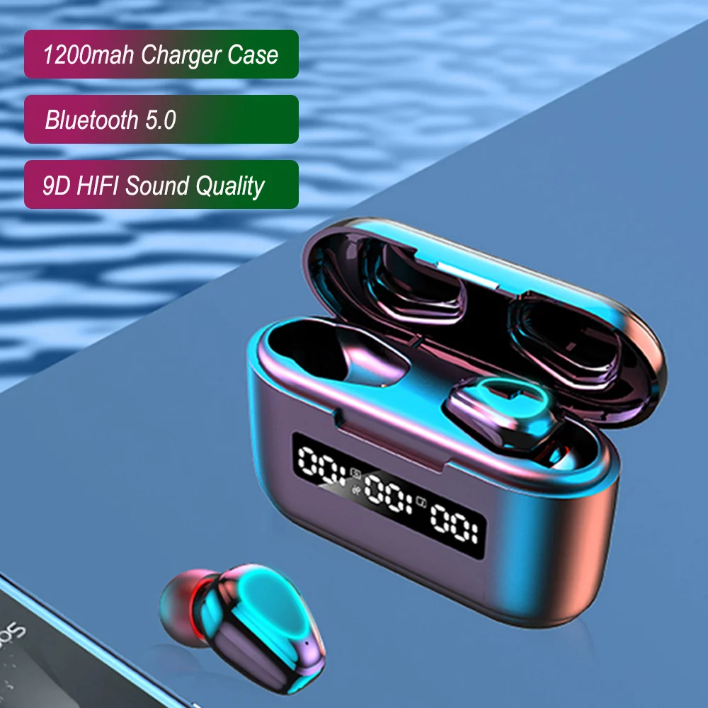 

Free Shipping 1 Sample OK New 3 Digital Display Stereo Earphone Wireless TWS True Earbuds Smart Touch Headphone