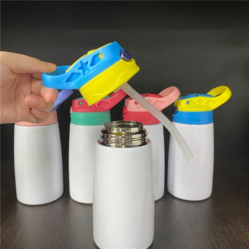 

New Design Insulated Baby Blank Sublimation Sippy Cup 350ml kid Water Bottle, White