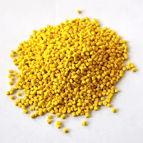 
recycled HDPE yellow color masterbatch with Plastic Raw Material Pellets price 