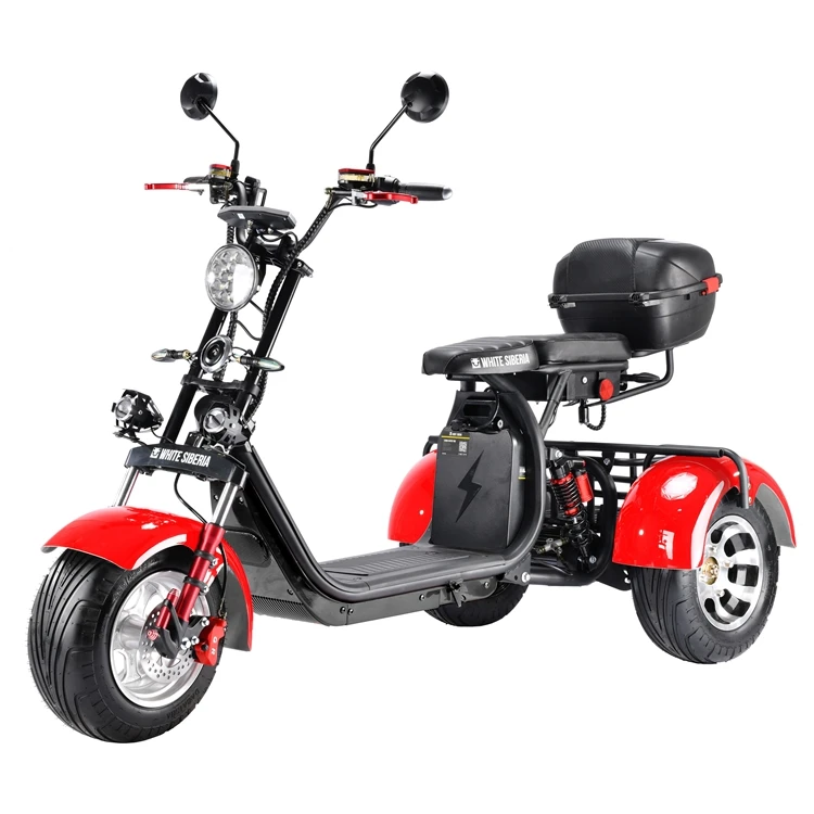 

Russian warehouse white seberia citycoco 2000w 3000w 3 wheel electric scooter trike tricycle chopper electric motorcycle