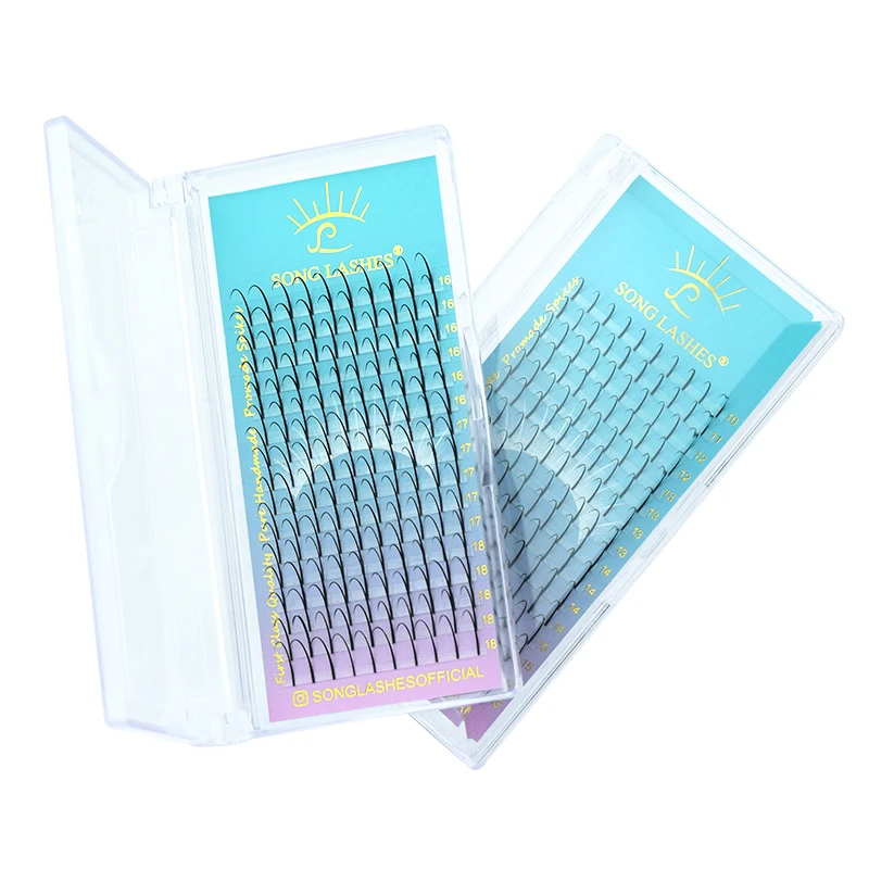 

song lashes top quality 0.07 C/D curl 10-18 mm MIX hands made Spike Wispy Eyelash extension, Matte black