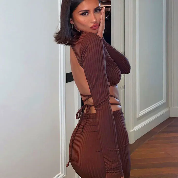 

FS3154A 2020 winter new style women sexy backless dress