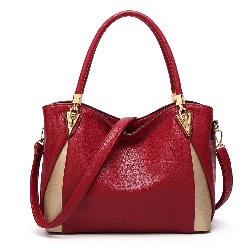 

SL125 14 Fashion women bags handbags ladies shoulder bags stitching soft leather handbags wholesale handbags