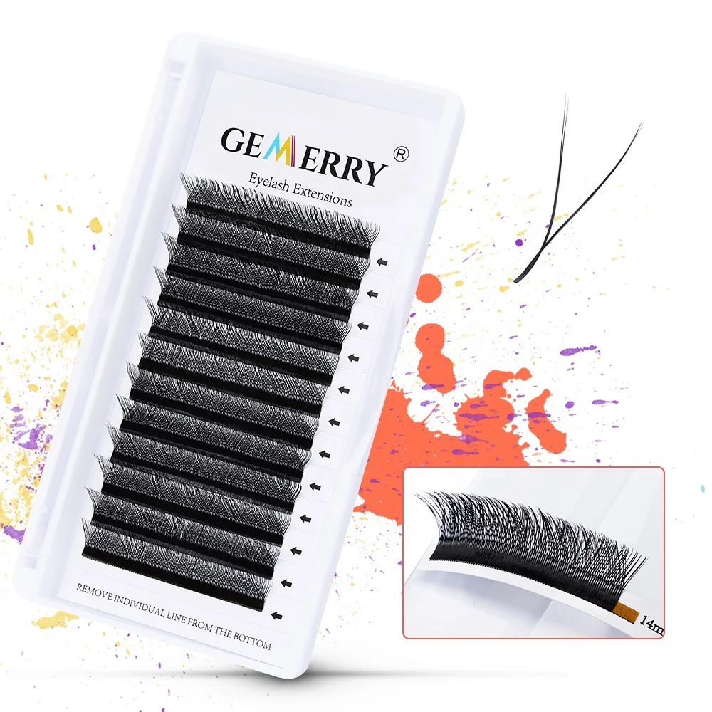 

Wholesale Y Yy Mesh Surround Groove Eyelash Extension Makeup Lashes Hand-Woven Y False Eyelashes Premade Volume Lash Extension, Natural black