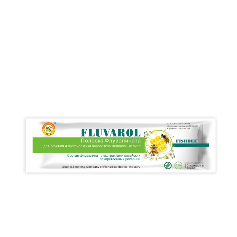 
Fishbee 20 strips FLUVAROL Fluvalinate Strip add chinese herbal medicine extracts varroa mite medicine for Russian market 