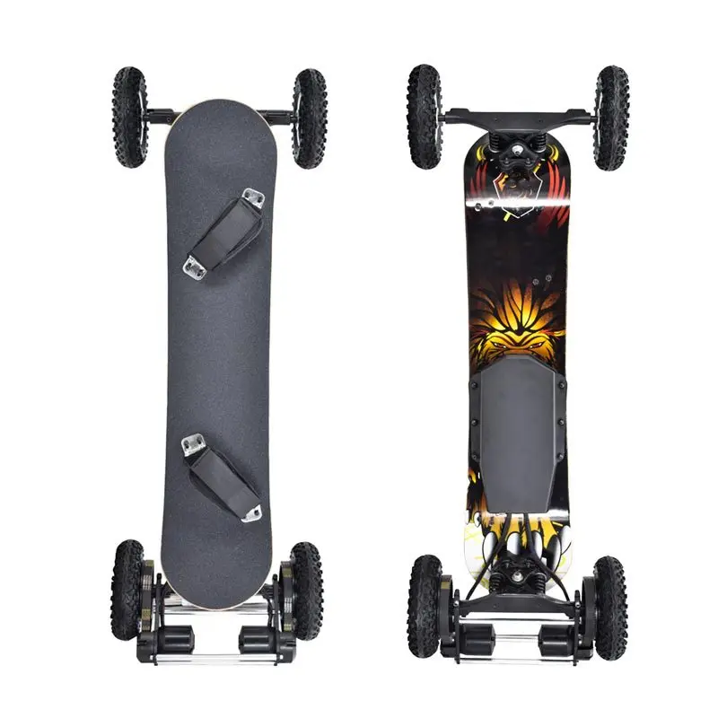 

China high quality outdoor sports e-skateboard hub motor 10000mAh 1650*2w 10 PLY Canada maple electric long skateboard