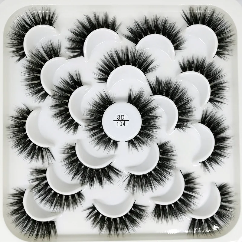 

10 pairs Imitated mink lashes 3d false eyelashes fake lashes long makeup eyelash extension false eyelashes, Black