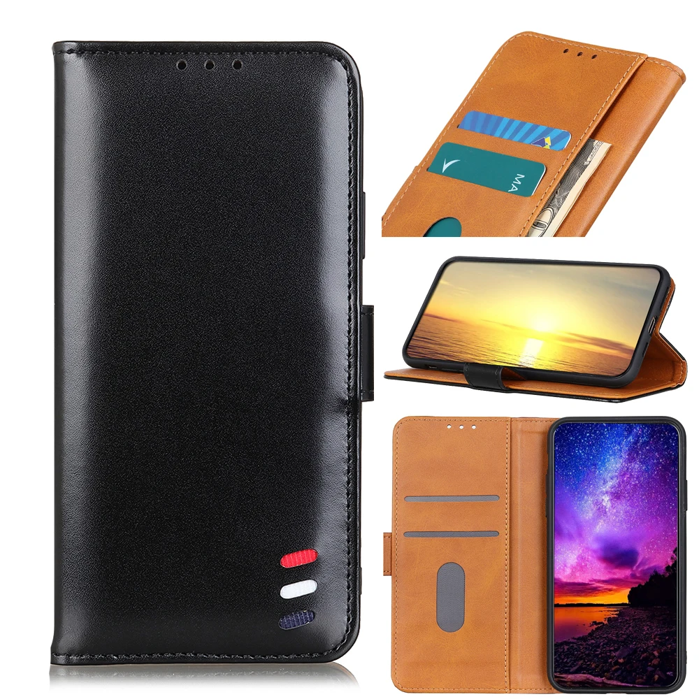 

Pearlescent stripe PU Leather Flip Wallet Case For XIAOMI MI POCO M3 PRO 5G / POCO M3 PRO 4G With Stand Card Slots, As pictures